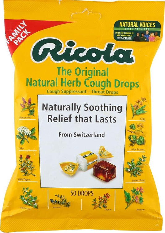 Ricola Cough Drop,Original Herb, 50 Count