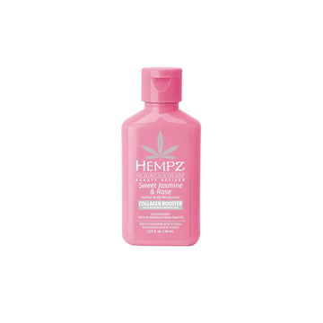 Hempz Mini Collagen-Infused Jasmine & Rose Body Moisturizer, 2.25 Oz - Paraben-Free, Vegan, Cruelty-Free