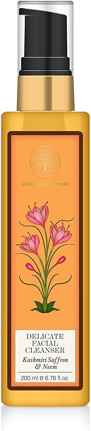 Forest Essentials Kashmiri Saffron And Neem Delicate Facial Cleanser, 200Ml : Beauty & Personal Care
