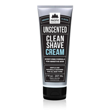 Pacific Shaving Company Clean Shaving Cream - Shea Butter + Vitamin E Shave Cream For Hydrated Sensitive Skin - Clean Formula For A Smooth, Anti-Redness + Irritation-Free Shave Cream (7 Oz)