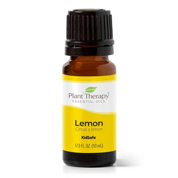 Plant Therapy Lemon Essential Oil For Diffusing, 10 Ml (1/3 Oz) 100% Pure, Undiluted, Natural Aromatherapy, Lemon Oil For Skin, Lemon Oil For Cleansing, Energizing & Uplifting, Therapeutic Grade
