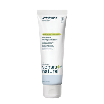 Attitude Body Cream For Sensitive Skin With Oat, Ewg Verified, Dermatologically Tested, Vegan, Avocado Oil, 8 Fl Oz