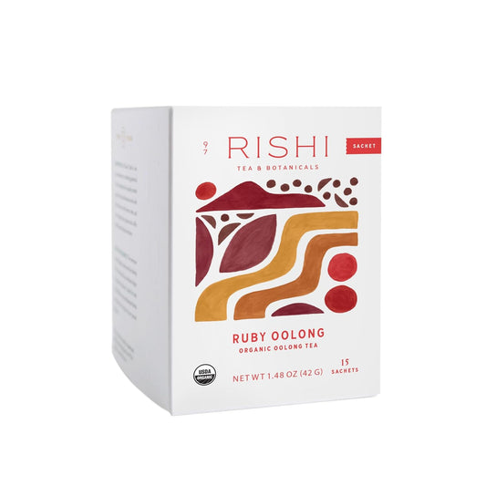 RISHI Organic Ruby Oolong Tea Sachets, 15 CT : Grocery & Gourmet Food