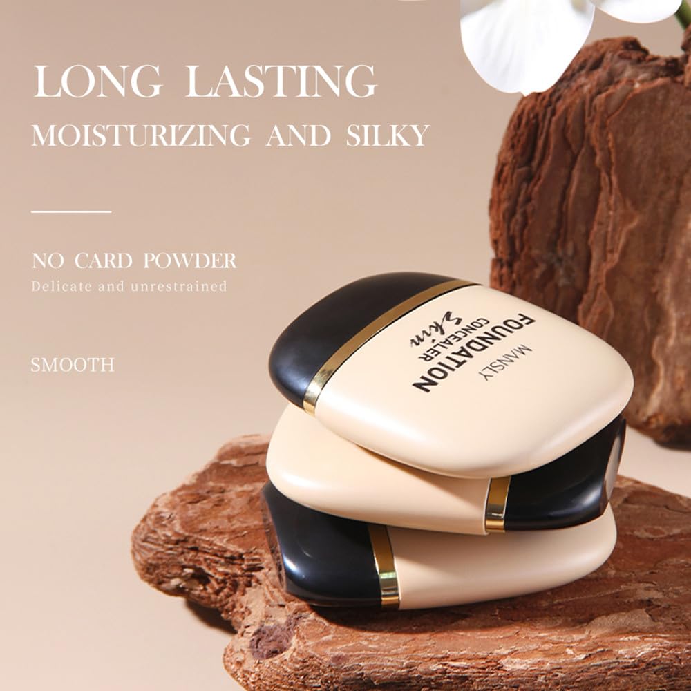 Lamuseland Full Coverage Foundation, 3 Shades Matte Oil Control Moisturizing Buildable Liquid Foundation Concealer Face Makeup For All Skin (Natural, M) : Beauty & Personal Care