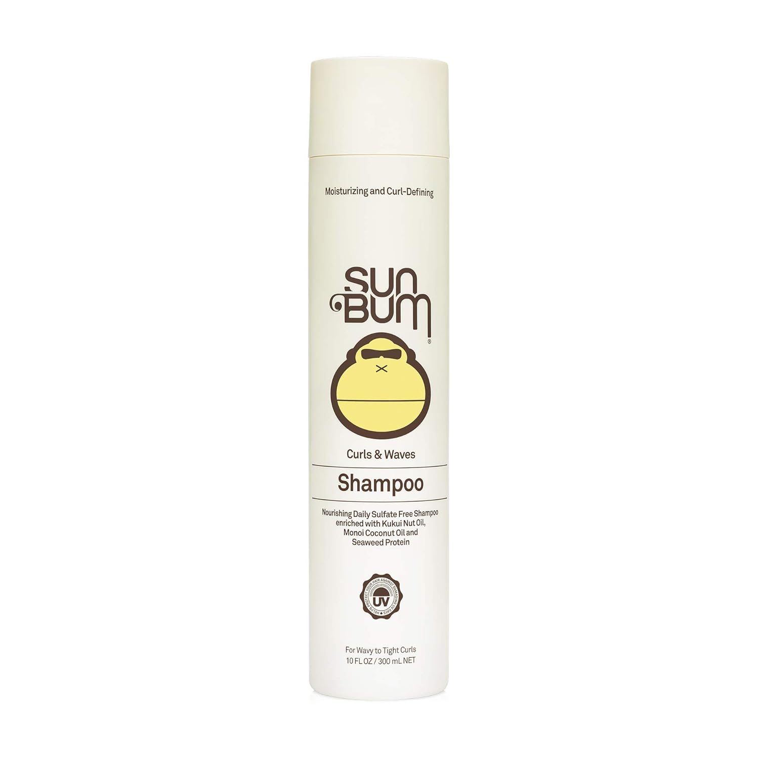 Sun Bum Curls & Waves Shampoo | Vegan and Cruelty Free Moisturizing Hair Wash for Wavy and Curly Hair | 10 oz