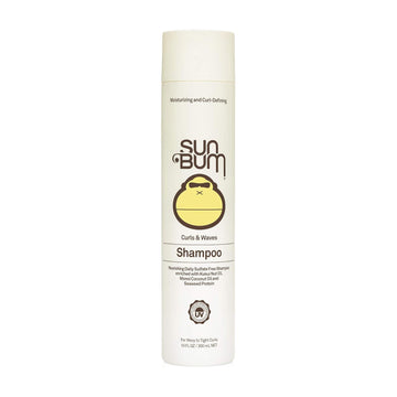 Sun Bum Curls & Waves Shampoo | Vegan and Cruelty Free Moisturizing Hair Wash for Wavy and Curly Hair | 10 oz