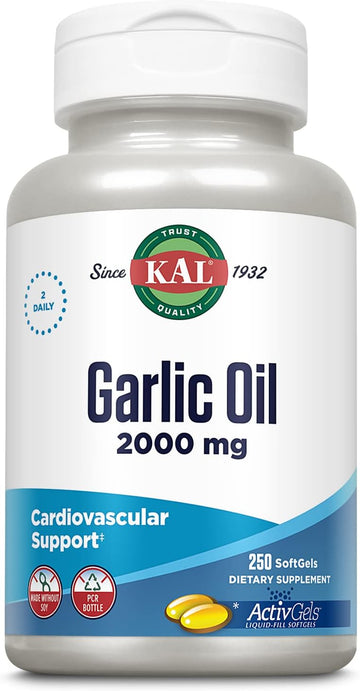 KAL Garlic Oil 2000 Softgels, 250 Count