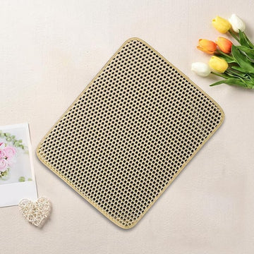 Cat Litter Mat – Waterproof Double-Layer Honeycomb Litter Trapping Mat, Non-Slip Kitty Litter Box Floor Mat, Easy Clean EVA Material for Cats