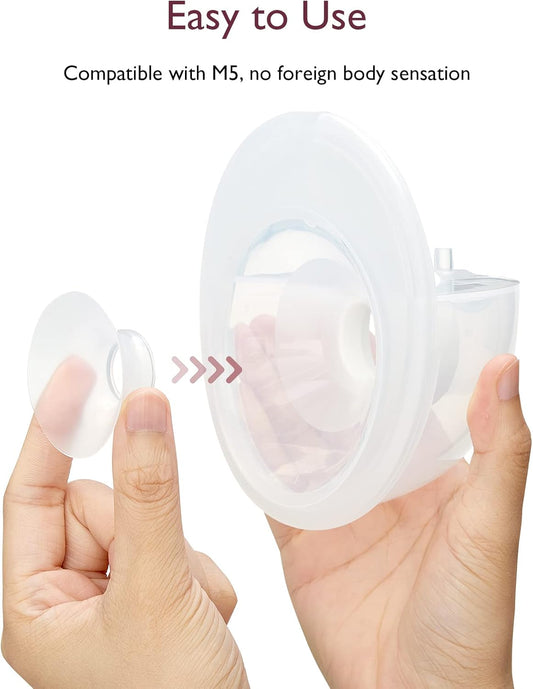 Momcozy Flange Insert 17Mm Compatible With Momcozy M5. Original M5 Breast Pump Replacement Accessories, 1Pc (17Mm)