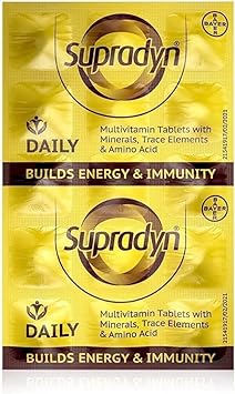 VK Supradyn Daily Multivitamin Tablets with Zinc (15 Strips), Brown, 225 Count