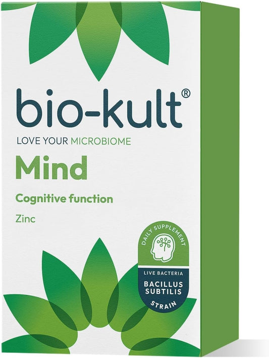Bio-Kult Mind | Bacillus Pxn 21 + Zinc, Wild Blueberry & Grape Extracts | Brain & Gut Support | 60 Capsules
