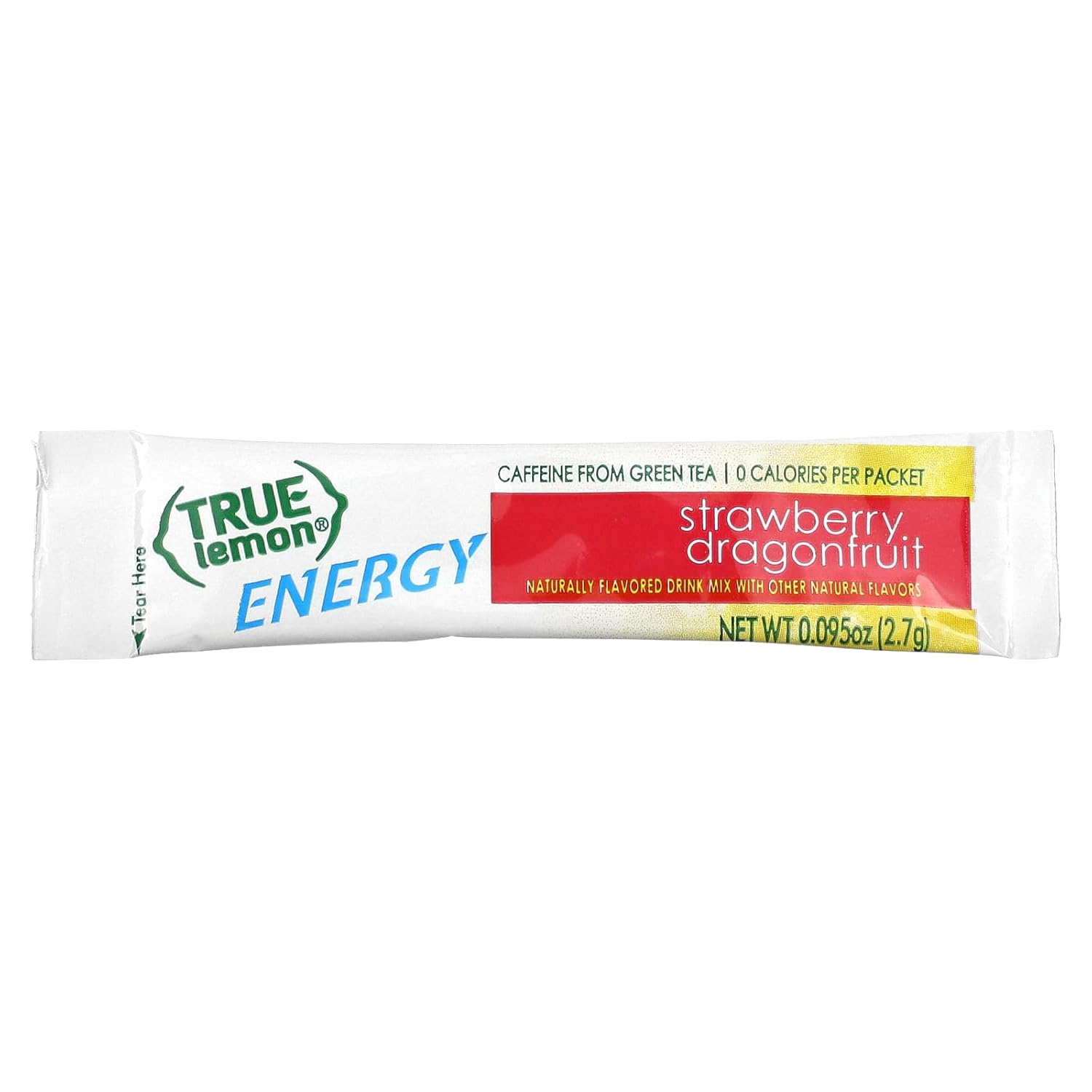 True Lemon Energy Strawberry Dragonfruit Flavored Drink Mix Packets 0.57 Oz