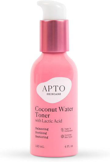 Coconut Water Toner W/Lactic Acid: Daily Hydrating, Clarifying & Exfoliating Facial Toner For Skin That'S Smooth, Fresh & Revitalized, 4 Fl. Oz