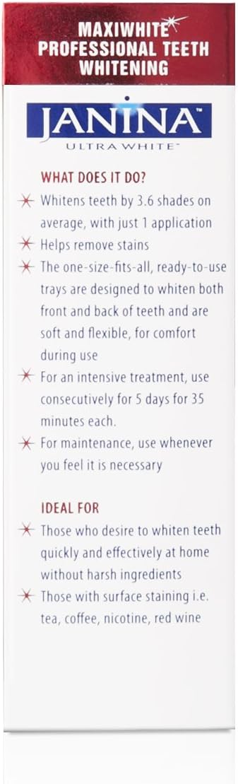 Janina Ultra White Maxiwhite Professional Teeth Whitening Pre-Filled Trays, 10-Count : Amazon.co.uk: Health & Personal Care