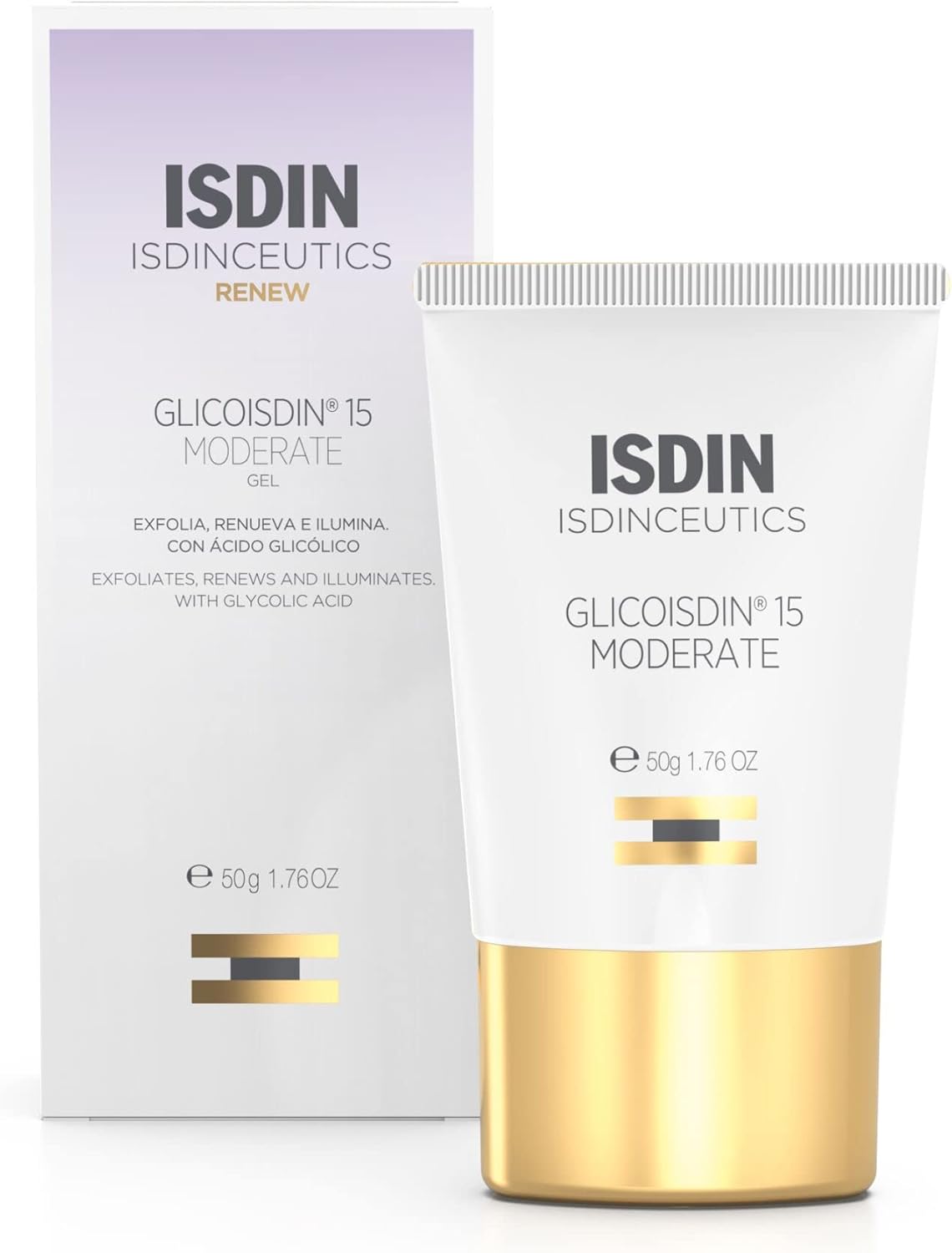ISDIN Isdinceutics Glicoisdin 15 Moderate Gel (50g) | Facial gel with peeling effect, exfoliates the surface of the skin and helps to smooth its texture