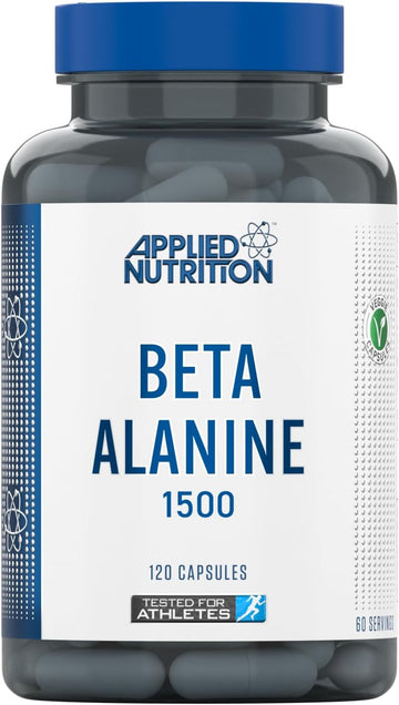Applied Nutrition Beta Alanine 1500 – Amino Acid Supplement, Strength & Performance, 750Mg Beta Alanine Per Capsule (120 Capsules - 60 Servings)