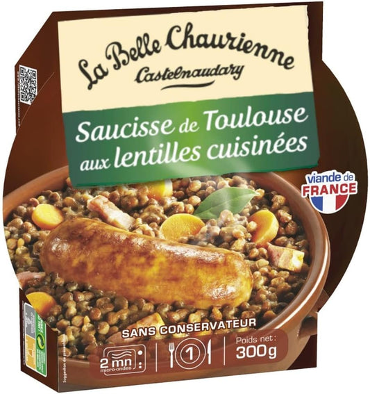 La Belle Chaurienne Toulouse Sausages And Lentils 750G