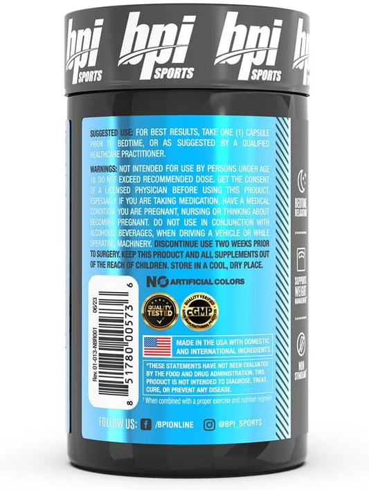 BPI Sports Nite burn ? Nighttime Fat Burner & Sleep Support ? Keto-Friendly ? Weight Loss, Burn Fat, Relaxation, Boost Metabolism ? 30 servings ? 640mg, Capsule