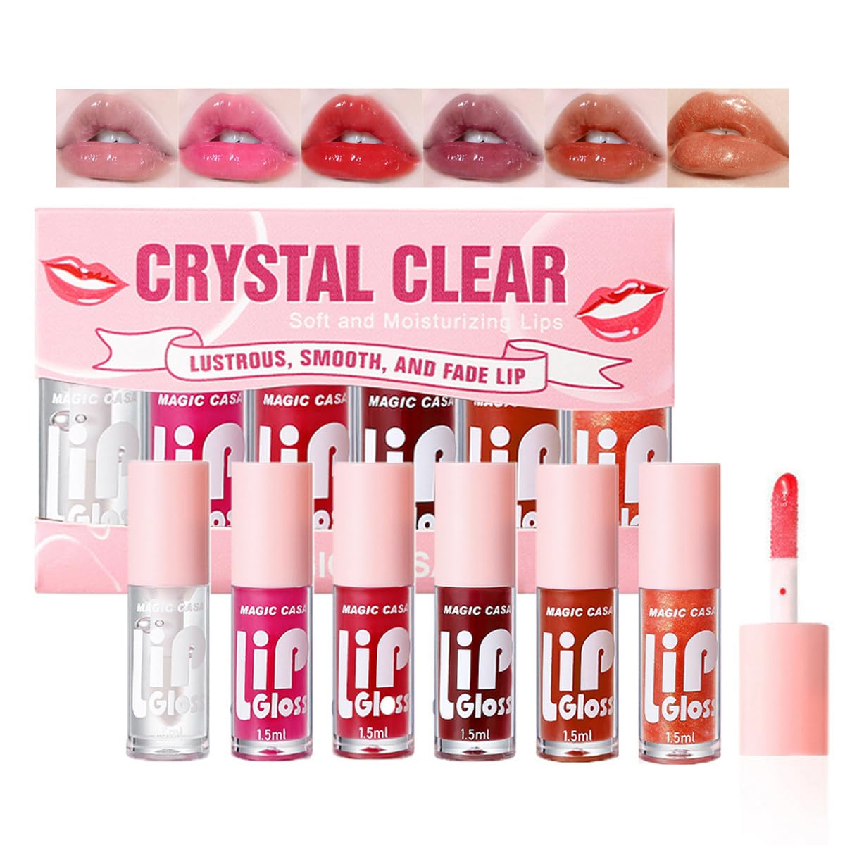 Yasovigi Lip Stain Lip Oil Plumping Lip Tint Moisturizing Lip Gloss, Transparent Lip Balm Care Stick Nourishing Repairing Non-Sticky, Moisture&Lighten Lip Lines