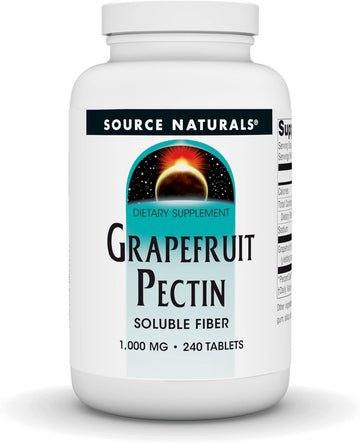 Source Naturals Grapefruit Pectin, Soluble Fiber - 1000 Mg Dietary Supplement - 240 Tablets