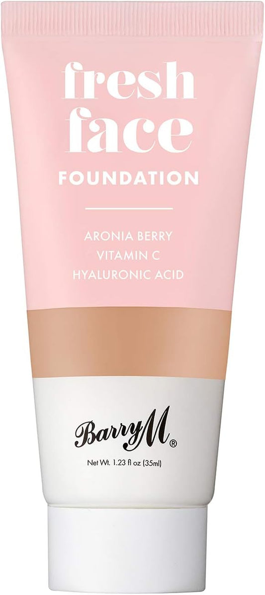 Barry M Cosmetics Fresh Face Lightweight Liquid Foundation Infused With Hyaluronic Acid And Vitamin C, Shade 10