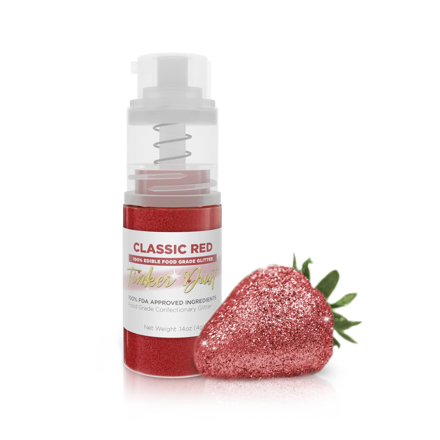 Bakell - Creamsicle Orange Tinker Dust (4G, 1X Mini Spray Pump) Edible Glitter For Food, Desserts, And Beverages!