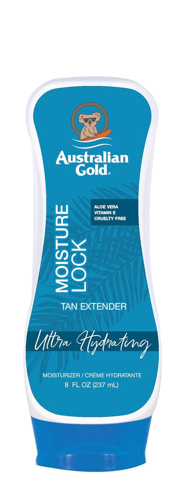 Australian Gold Moisture Lock Tan Extender Moisturizing Lotion, 8 Ounce | Nourish Skin and Lock in Color | Enriched with Aloe & Vitamin E