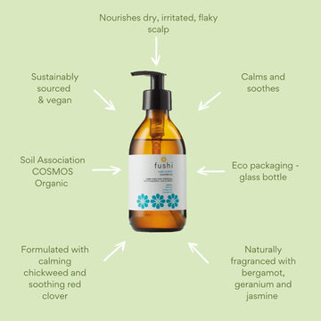 Fushi Stimulator Herbal Shampoo | Refillable Zero Waste Glass Bottle 230Ml