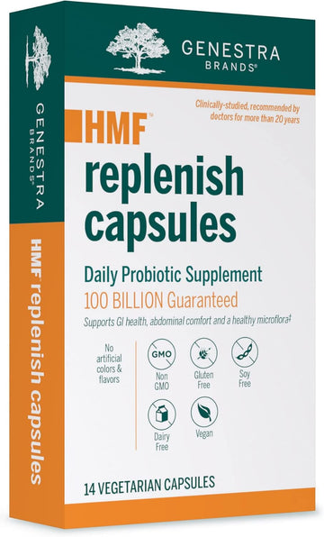 Genestra Brands Hmf Replenish Capsules | Five Strains Of Probiotics To Promote Gi Health | 14 Capsules