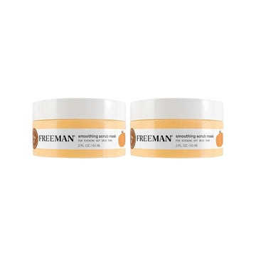 Freeman Smoothing Pumpkin Mud Facial Mask, For Evening Out Skin Tone, Pumpkin Enzymes Exfoliate Skin, Fine Line, Wrinkle Reducing & Anti-Aging, Vegan & Cruelty-Free, 2 Fl.Oz./ 60 Ml Jar, 2 Count