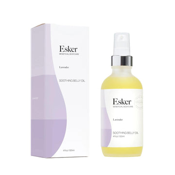 Esker Natural Soothing Belly Oil | (2.0Oz) | Plant-Based Formulated For Pre And Postpartum Skin | Designed To Fade Existing Stretch Marks And Prevent The Formation Of New Ones | Cruelty Free