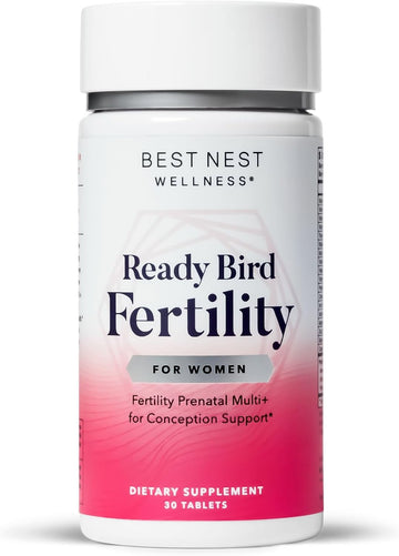 Best Nest Wellness Fertility Supplements For Women, Vegan Prenatal Vitamins For Women Methylfolate Ashwagandha Whole Food Blend Conception Supplements & Pre Natal Multivitamin Formula, 30Ct