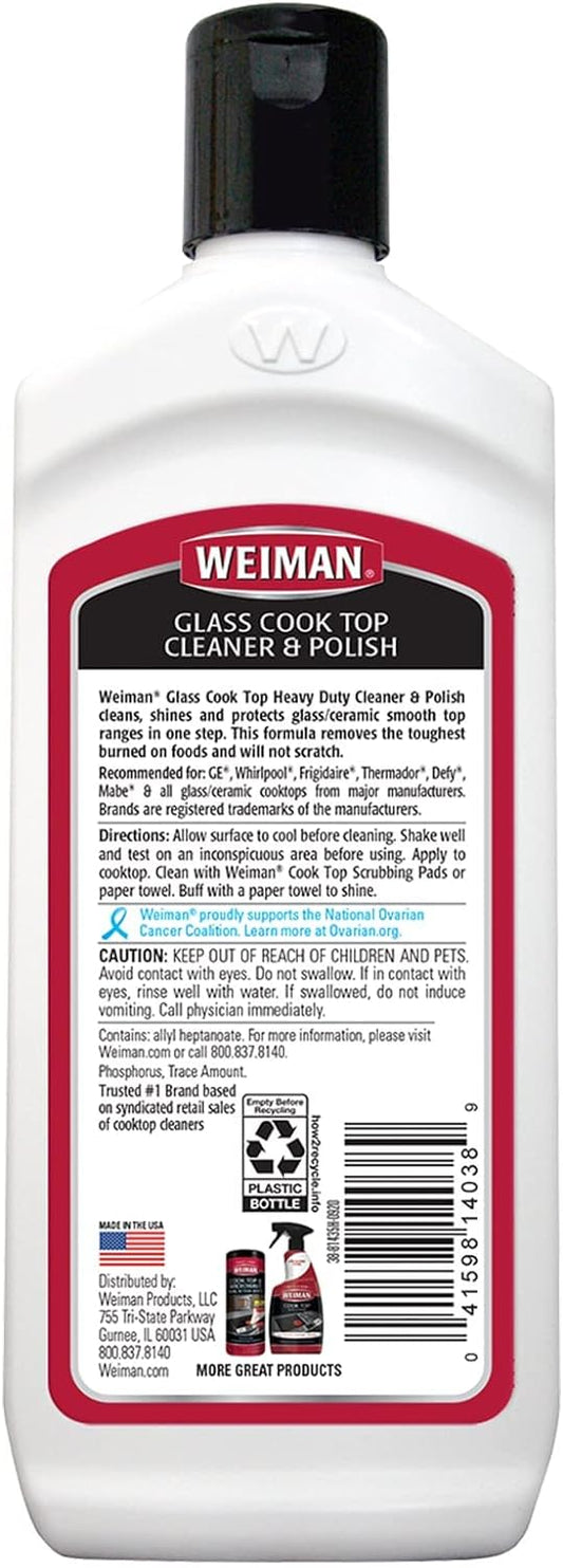 Weiman Cooktop Cleaner and Polish 10 Ounce 2 Pack