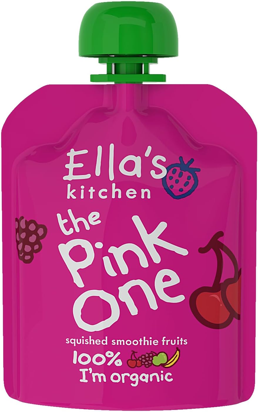Ella'S Kitchen The Pink One Fruit Smoothie Multipack 5X90 G (Pack Of 3, Total 15 Pouches)