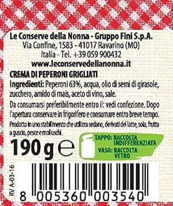 Le Conserve Della Nonna Pesto Di Peperoni 190G