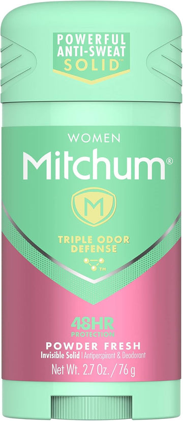 Women'S Deodorant By Mitchum, Solid Antiperspirant Deodorant Stick, Powder Fresh, 2.7 Oz (Pack Of 1)