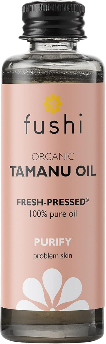 Fushi Wellbeing Organic Tamanu Oil Fresh-Pressed, Antioxidant & Vitamin E, Best For Scars, Blemishes, Damaged Hair, Manufactured In The Uk, 50 Ml