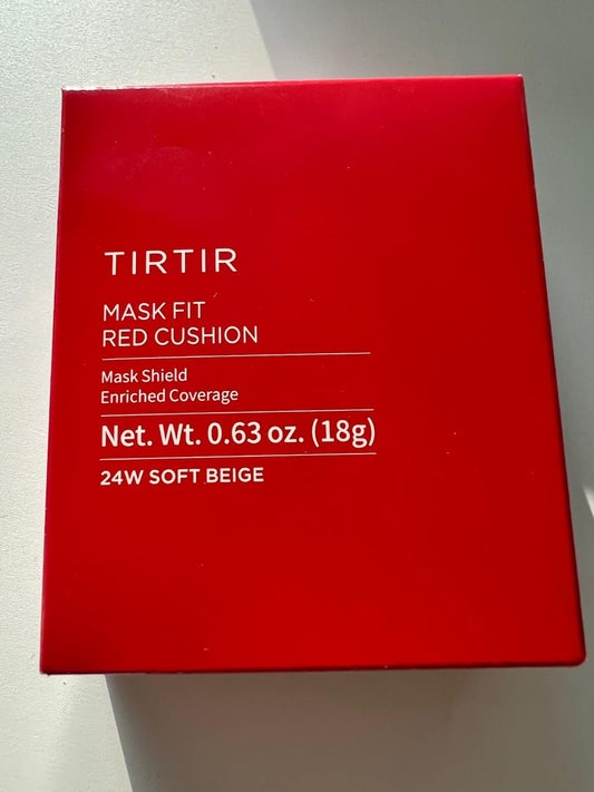Tirtir Mask Fit Red Cushion Foundation | Full Coverage, Weightless, Skin Fit, Satin Glow Finish, Korean Makeup, Beauty, Tattoo Cover Up, Buildable (#27N Camel, 0.63 Fl Oz)