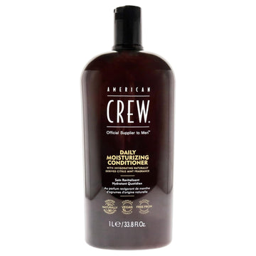 Men's Conditioner by American Crew, Daily Conditioner for Soft, Manageable Hair, Naturally Derived, Vegan Formula, Citrus Mint, 33.8 Oz : American Crew