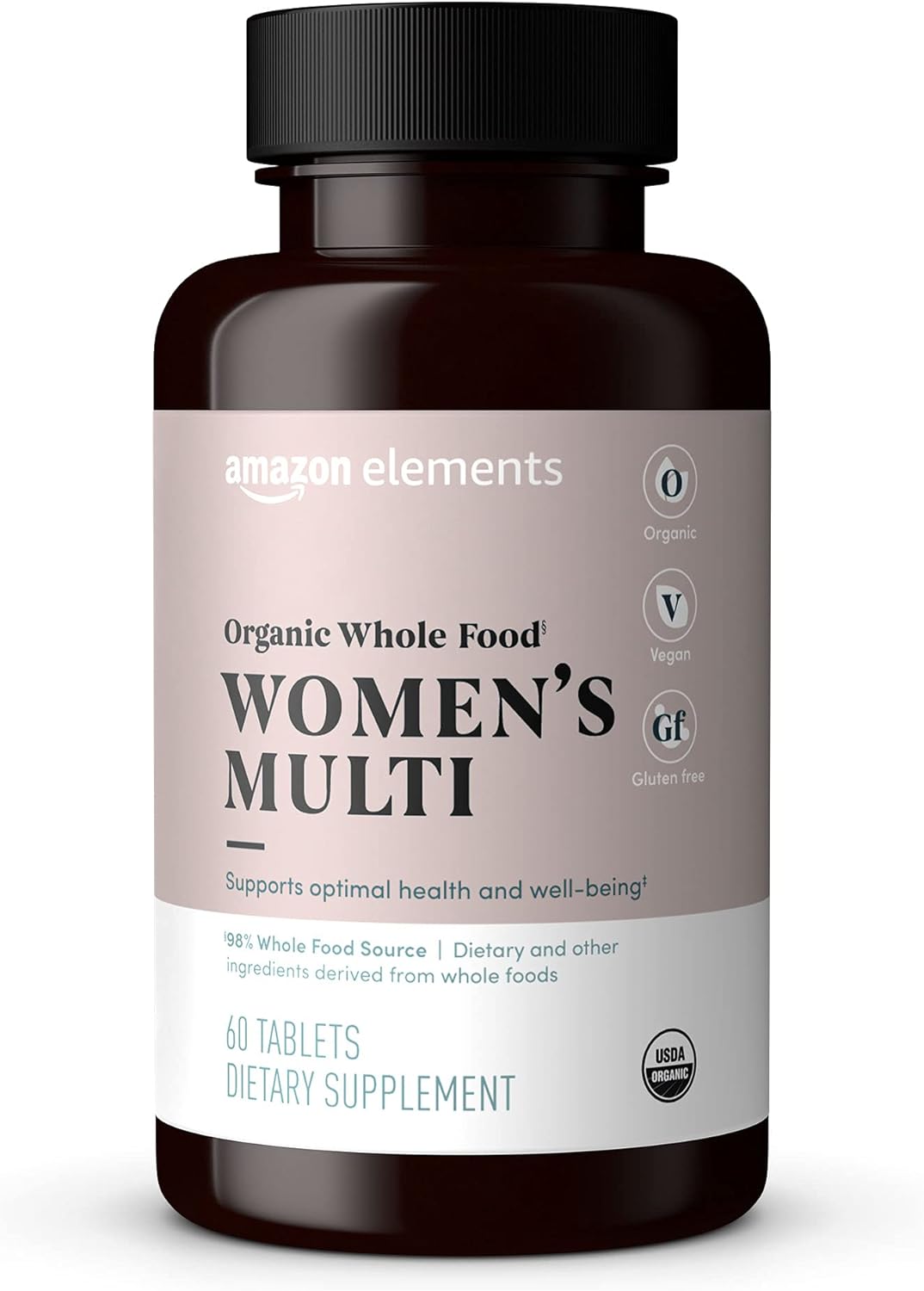 Amazon Elements Organic Whole Food Women'S Multi, 60 Tablets