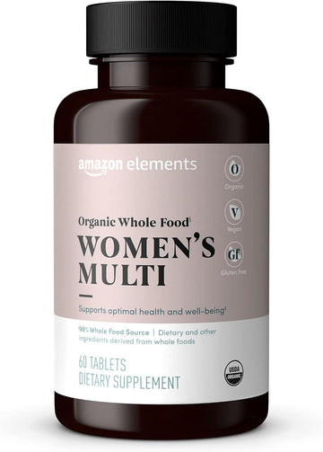 Amazon Elements Organic Whole Food Women'S Multi, 60 Tablets