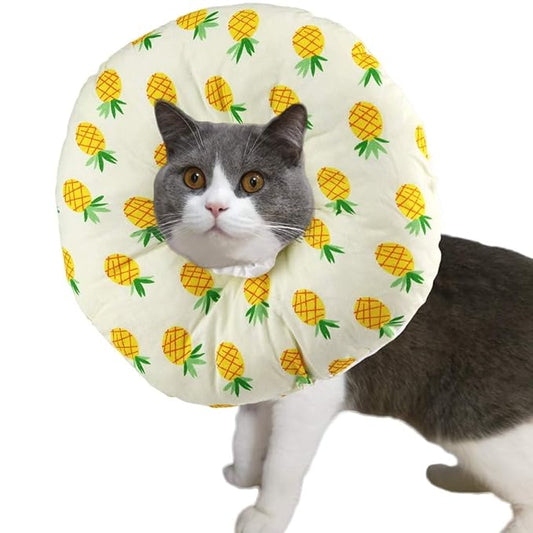 Soft Recovery Collar for Dogs and Cats – Anti-Lick Postoperative Headgear, Cotton Pet Cone for Surgery, Biting & Medication Protection