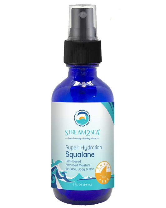 Stream2Sea Hand Sanitizer Refill 32oz & Squalane Oil for for Moisturized Skin and Hair with Vitamin E - Natural Protection & Hydration for Skin - Reef Safe, Paraben Free & Biodegradable