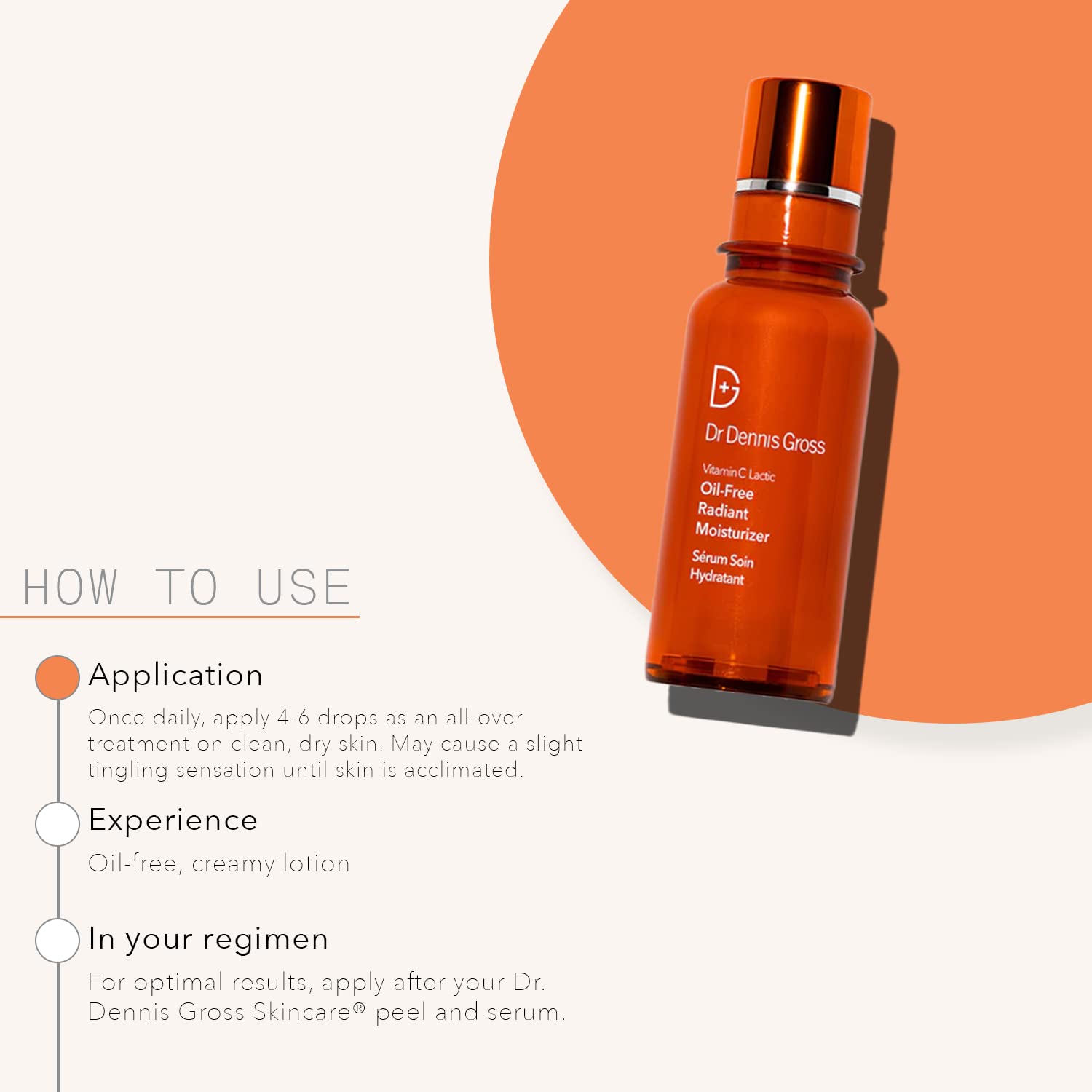 Dr Dennis Gross Vitamin C Lactic Oil-Free Radiant Moisturizer: For Dullness, Uneven Tone & Texture, Fine Lines And Occasional Dryness, 1.7 Oz : Beauty & Personal Care