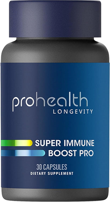 Super Immune Boost Pro (30 Capsules) by ProHealth - Vitamin D3, C, Zinc + Herbal Immunity Blend (Bee Propolis, Echinacea, Elderberry, Astragalus, Ginger, Ginseng, Garlic)