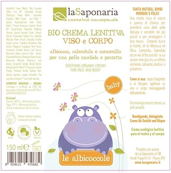 Lasapon Aria Organic Cream For Face & Body 150 Ml