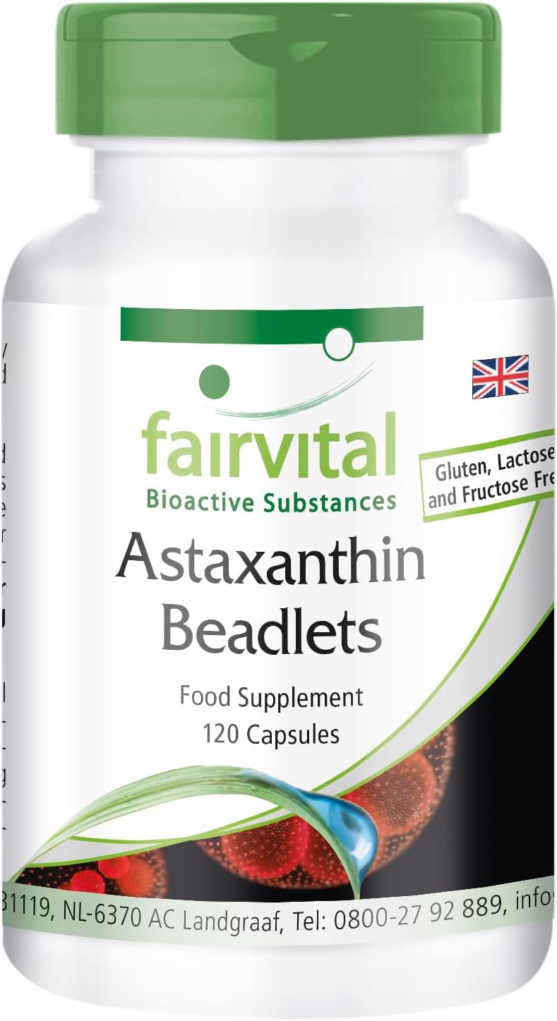 Fairvital | Astaxanthin 15mg per day - HIGH DOSAGE - 120 capsules - microencapsulated in AstaPure® beadlets