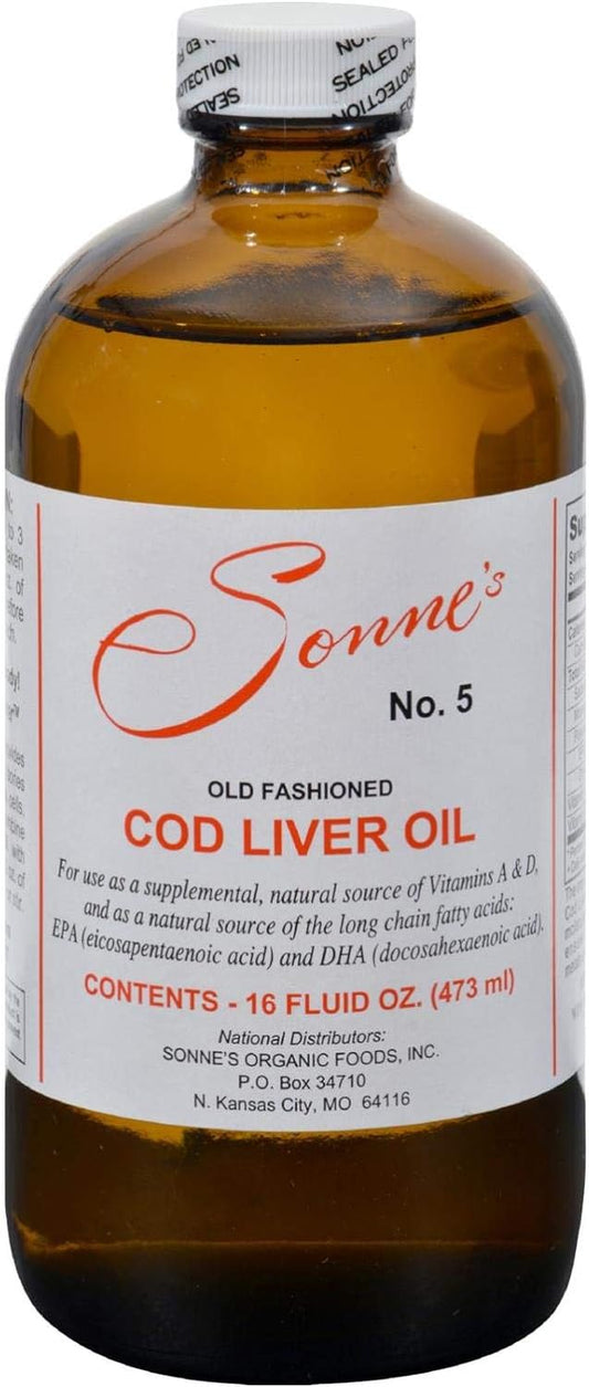 Sonne's Old Fashioned Cod Liver Oil No 5 - 16 fl oz : Health & Household
