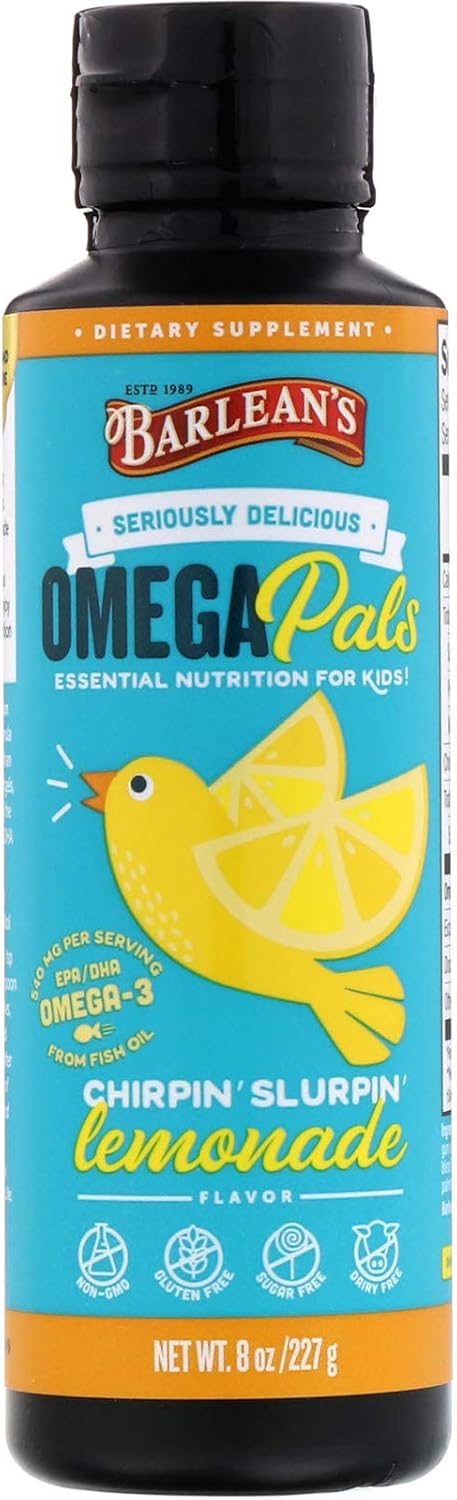 Barlean's Organic Oils Kid's Omega Swirl, Omega-3 Fish Oil Supplement, Lemonade 8