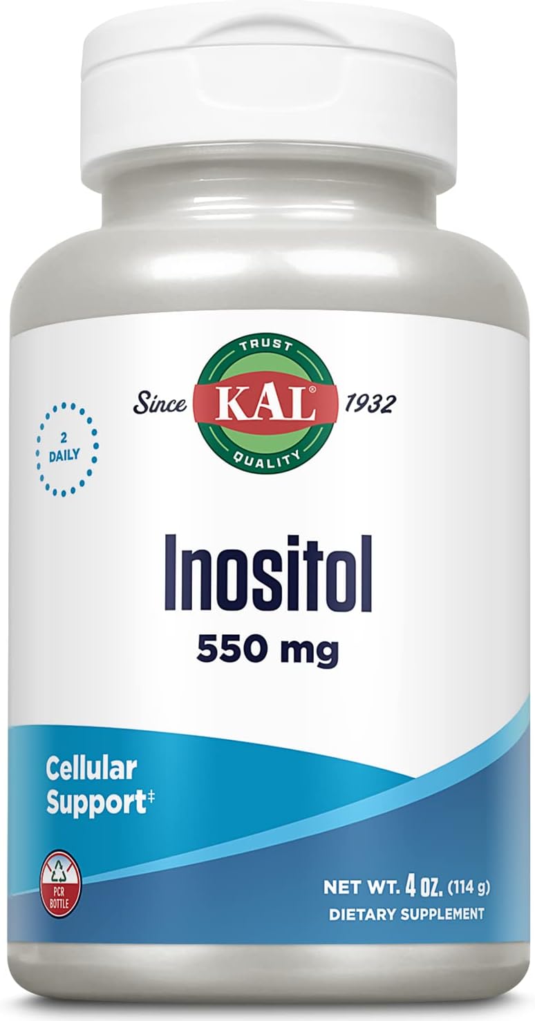 Kal Inositol Powder 550Mg, Brain Health, Nervous System & Mood Support Supplement, Cellular Health Support, Enhanced Absorption Formula, Easy To Mix, Approx. 207 Servings, 4Oz